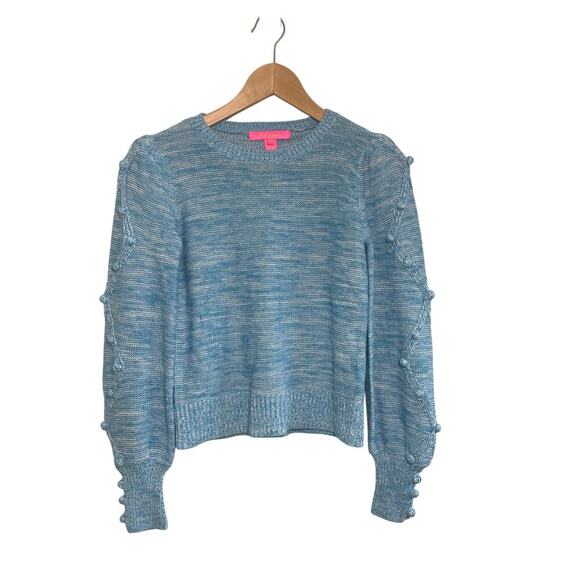 Lilly Pulitzer women’s XXS blue sweater, detailed sleeves - Picture 1 of 8
